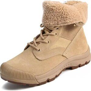 NEW - Women's Tan 8.5 Hiking Boots Lightweight and Warm; Water Resistant